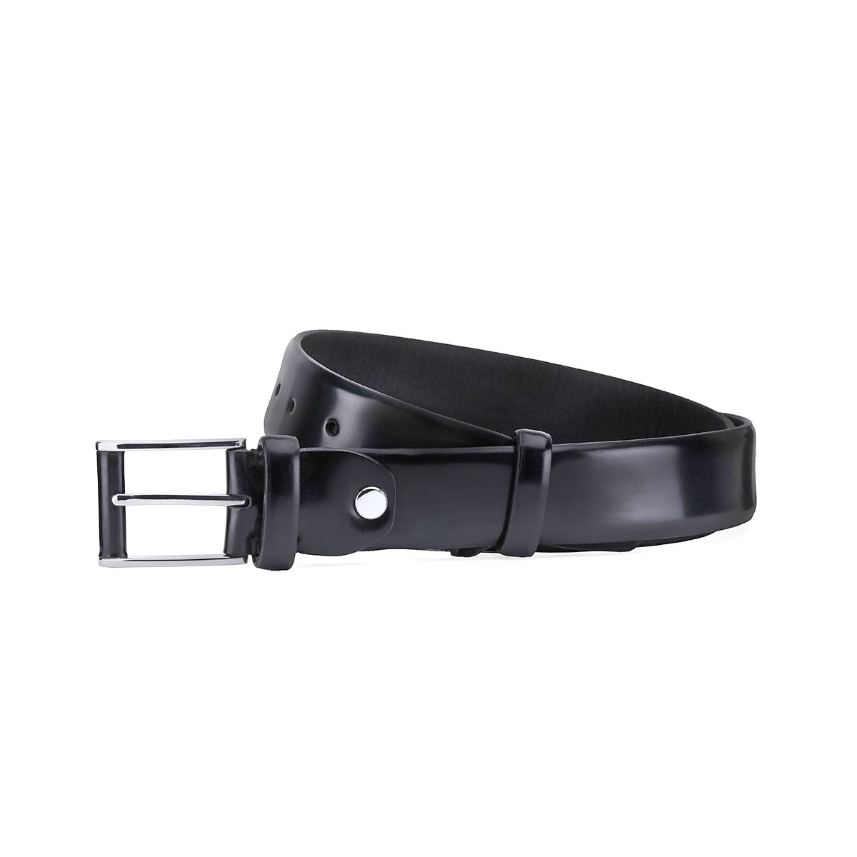 Black leather belt