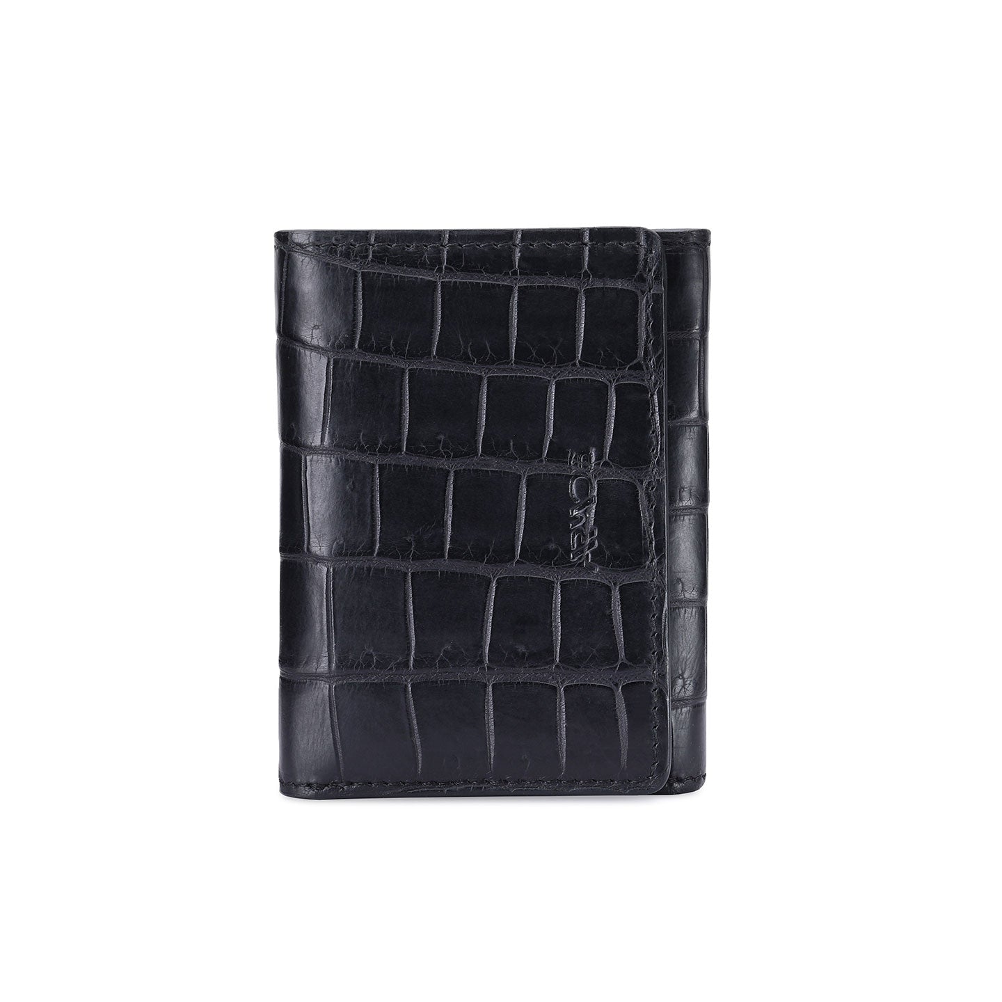 Black crocodile leather wallet