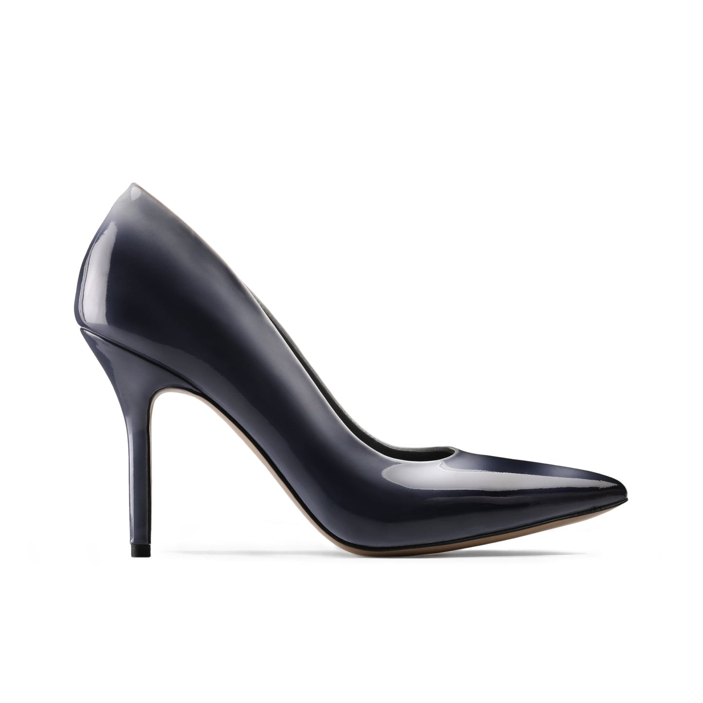 Patinated high-heel pumps