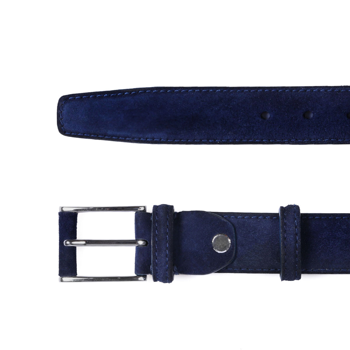 Blue suede belt