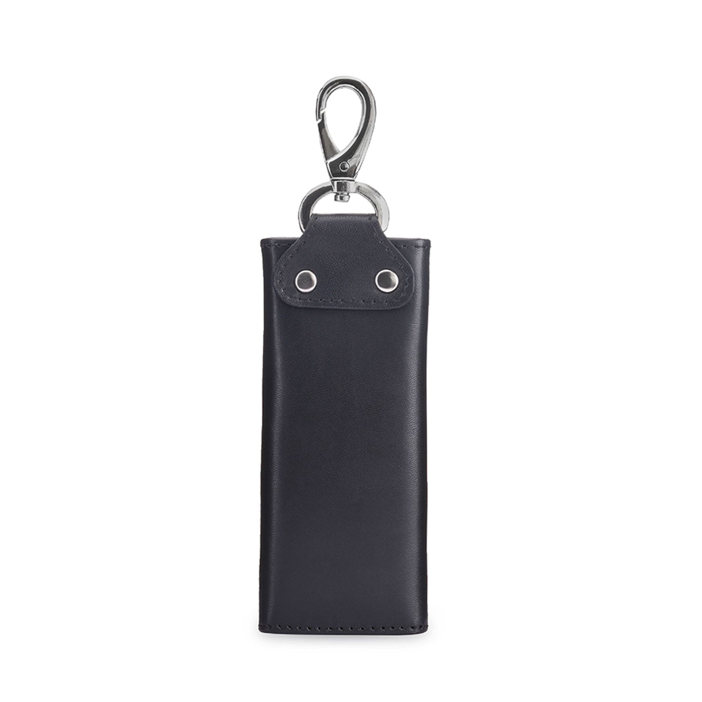 Black leather key holder