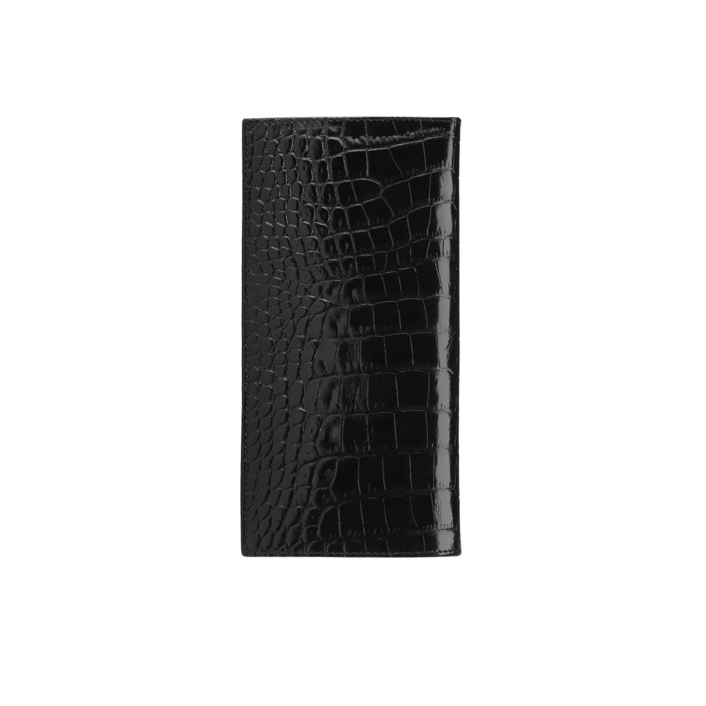 Black croc-printed wallet