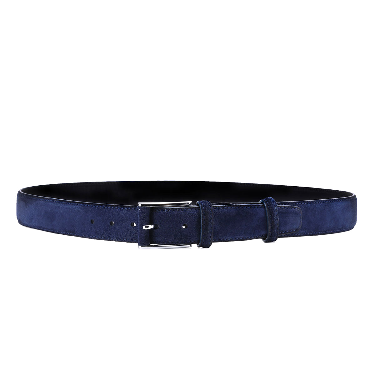 Blue suede belt