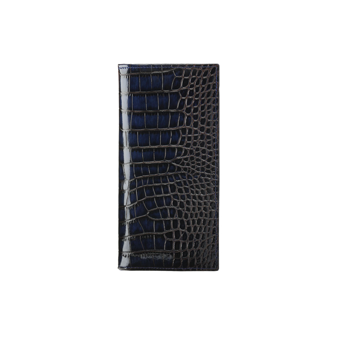 Dark gray croc-printed wallet