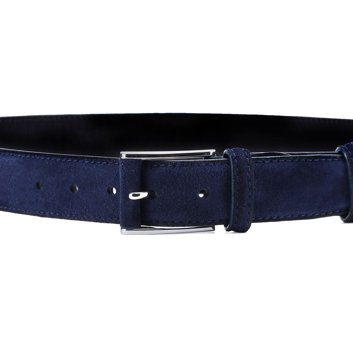 Blue suede belt