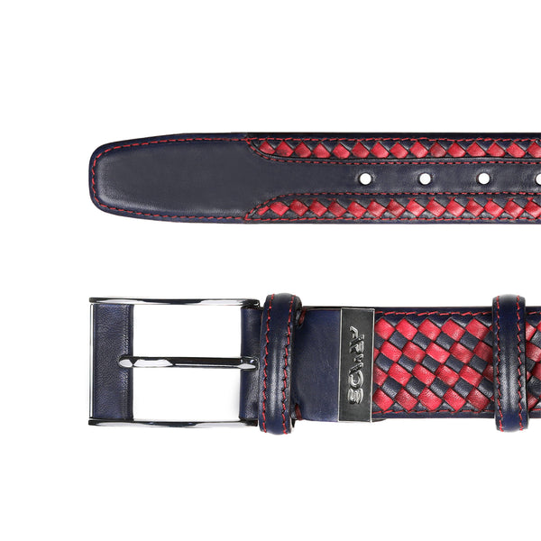 Two tone braided belt