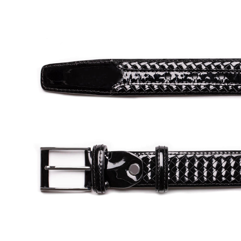 Braided leather belt