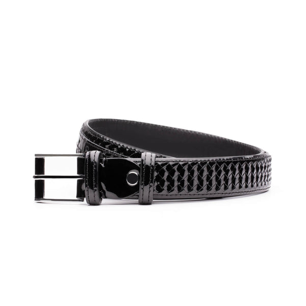 Braided leather belt