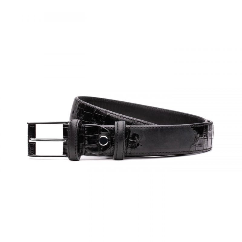 Black leather belt