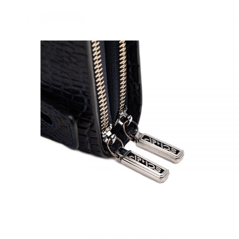 Blue wallet with double chain